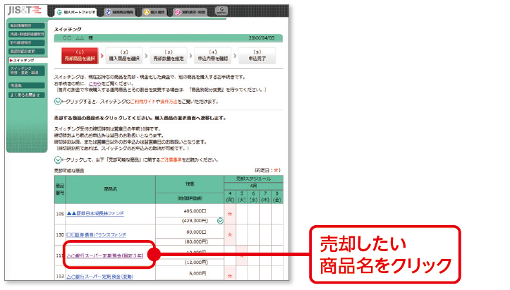 いま運用している商品を変更するには、どうしたらいいですか。